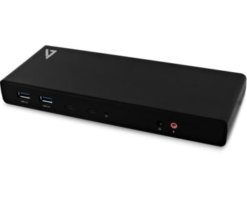 Refurbished V7 World Dual Displaylink 4K Universal Docking Station With Usb C Pd Dockingstation