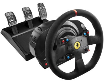 Refurbished Thrustmaster Thrustmaster T300 Ferrari Integral Racestuur Alcantara Edition Met Servo Base En Pedalen Accessoire