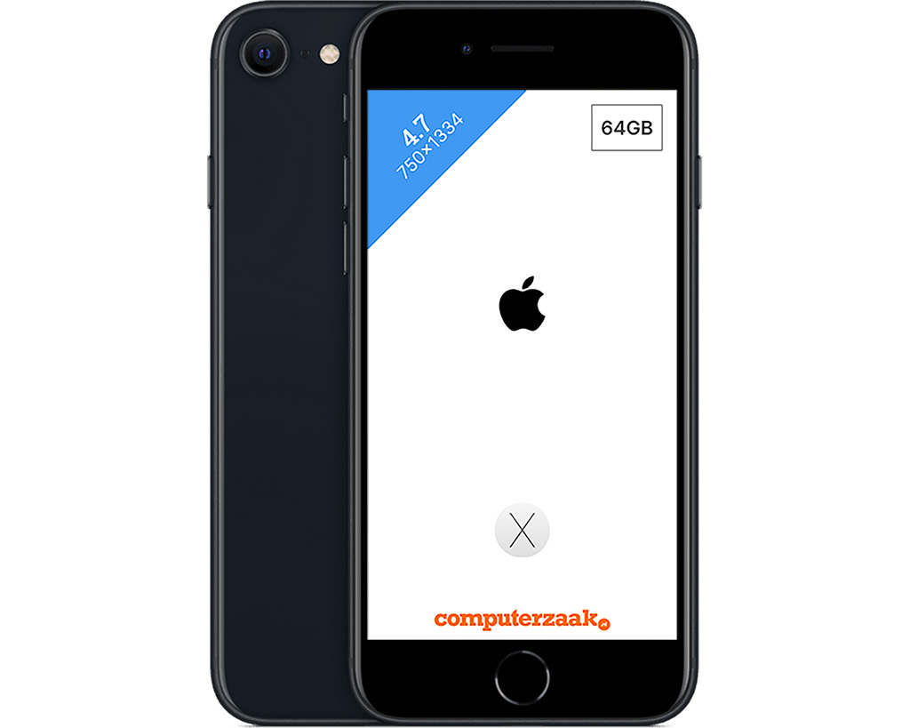 Refurbished Apple Iphone Se 2022 64Gb Zwart Smartphone