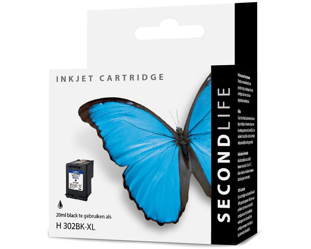 Secondlife Hp 302 Xl Zwart Inktcartridge
