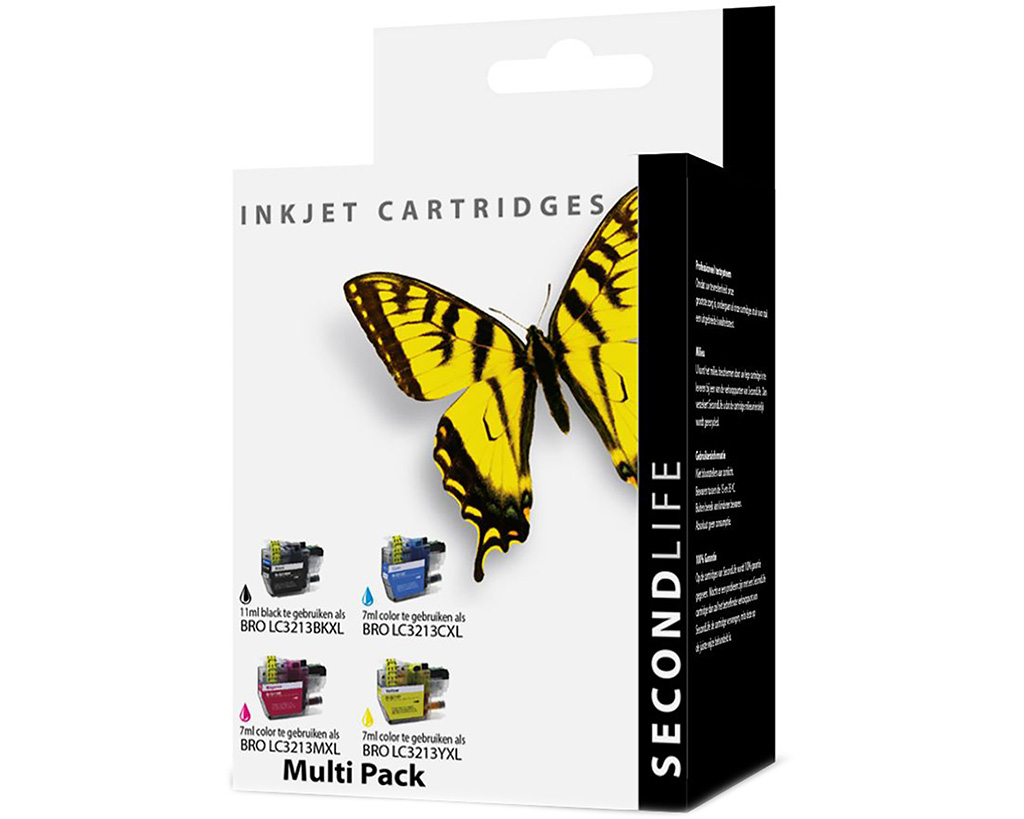 Secondlife Brother Multipack Lc 3211 3213 Xl Zwart C M En Y Inktcartridge